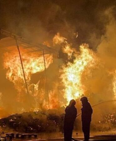 Bursa’da palet fabrikasında yangın