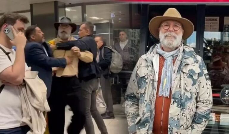 Cüneyt Asan havalimanında yolcuyla tartıştı 'Sen kimi doğruyorsun'