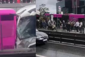 Son dakika... Beylikdüzü Haramidere'de iki metrobüs çarpıştı!