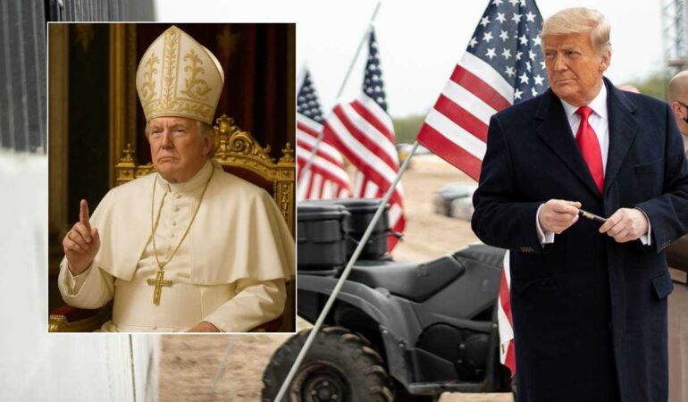 ABD Başkanı Donald Trump’tan olay yaratacak paylaşım: Şimdi de Papa oldu!