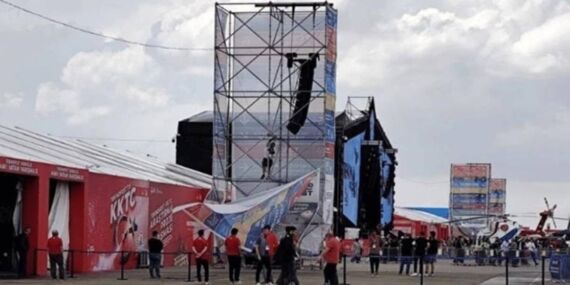 TEKNOFEST’te demir platform devrildi: 3 kişi yaralandı