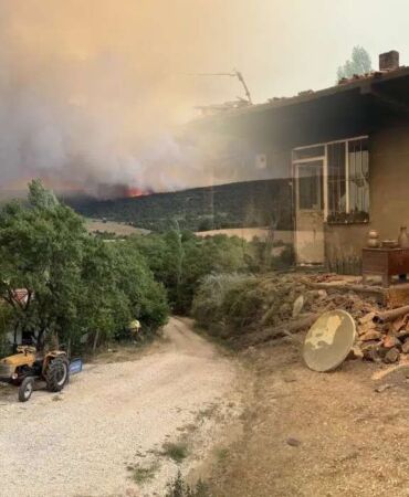 Bilecik kıyısında felaket Köy yangında kül oldu
