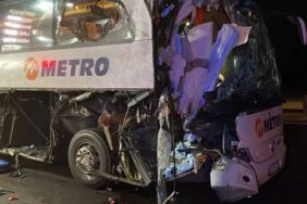 Metro'ya ait yolcu otobüsü TIR'a çarptı Çok sayıda yaralı var