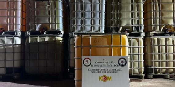 Bafra’da kaçak akaryakıt operasyonu: 2 gözaltı