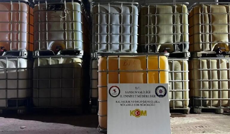 Bafra’da kaçak akaryakıt operasyonu: 2 gözaltı