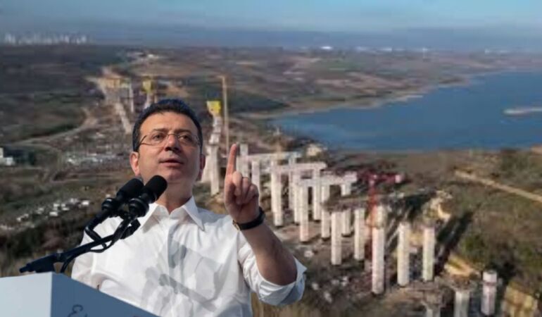Ekrem İmamoğlu ‘ihanet’ projesi olarak değerlendirmişti: Sazlıdere Barajı havzasında otoyol köprü ayakları 110 metreye çıktı!