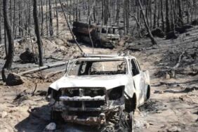 Eskişehir yangınında kahreden görüntüler 10 görevlinin şehit olduğu alan havadan görüntülendi