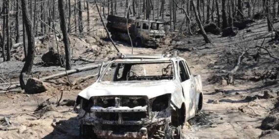 Eskişehir yangınında kahreden görüntüler: 10 görevlinin şehit olduğu alan havadan görüntülendi