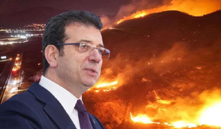 İmamoğlu’ndan yangınlarla mücadele eden ekiplere destek mesajı 'Ayağınıza taş değmesin'