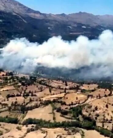 Isparta' da orman yangını Müdahaleler devam ediyor