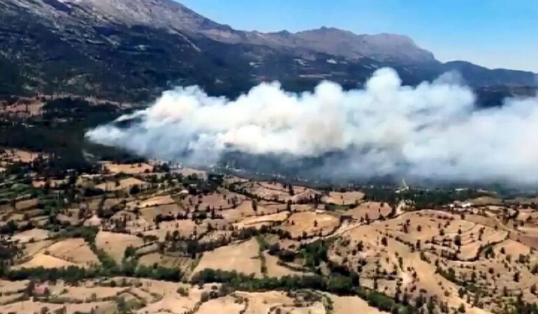 Isparta' da orman yangını Müdahaleler devam ediyor
