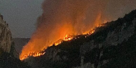 Karabük’te orman yangını: 14 köyden 1006 kişi tahliye edildi!