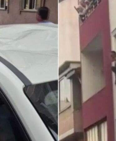 Küçükçekmece'de korkunç dakikalar Ailesini rehin alıp 3. kattan atladı