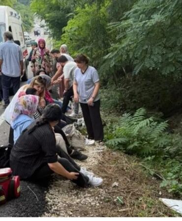 Ordu'da servis minibüsü kazası