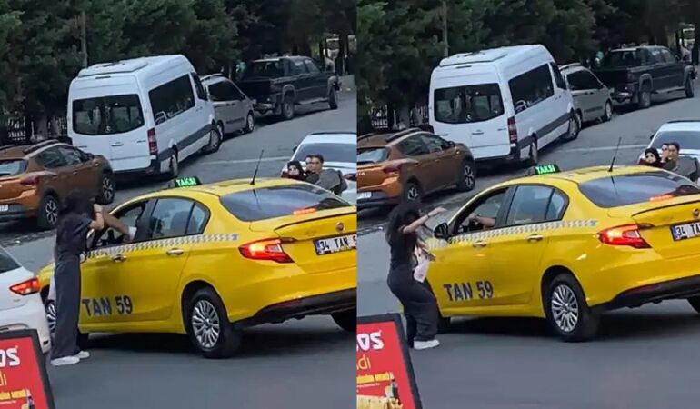 Taksici dehşeti Genç kızı yumruk atarak bayılttı