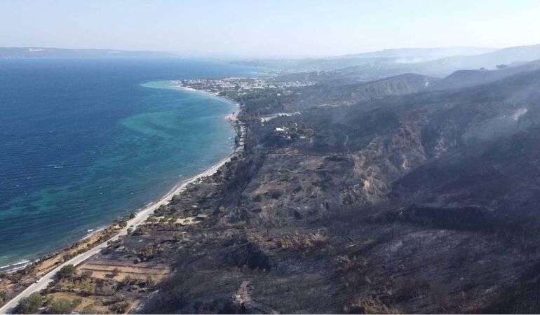 Çanakkale’deki yangın felaketleri sonrası… Uydu fotoğrafları ortaya çıktı!