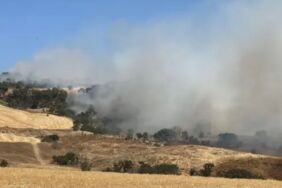 çanakkalede tarım arazisinde yangın çıktı