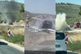 seyir halindeyken alev aldı