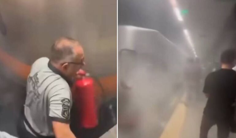 Yenikapı metrosunda korkutan anlar: İstasyon dumanla kaplandı!