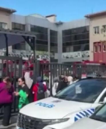 Ortaokul kantininde çıkan yangın paniğe neden oldu