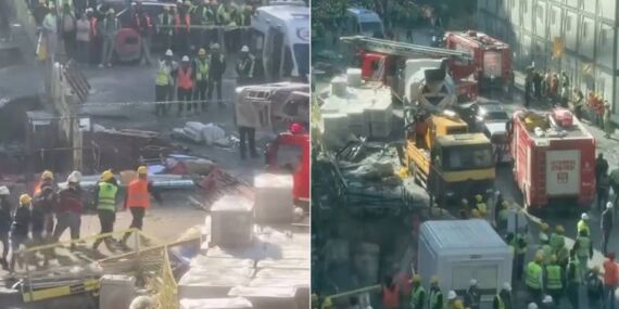 Bahçelievler’de inşaatın yük asansörü düştü!