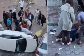 Çocuklarını okula götürürken kaza yaptı 2’si çocuk 4 yaralı!