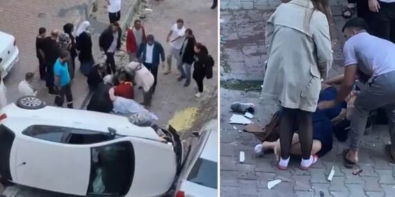 Çocuklarını okula götürürken kaza yaptı: 2’si çocuk 4 yaralı!