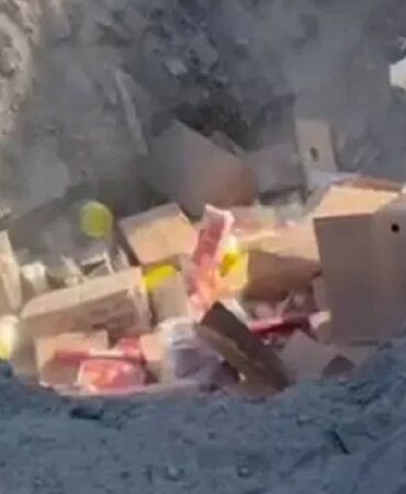 Hatay'da 1 ton gıda toprağa gömülerek imha edildi!