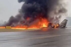 ABD’de havaalanına iniş yapan özel jet düştü