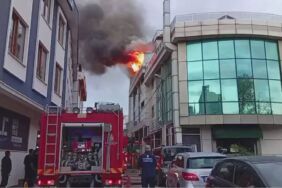 İstanbul Ataşehir'de korkutan otel yangını