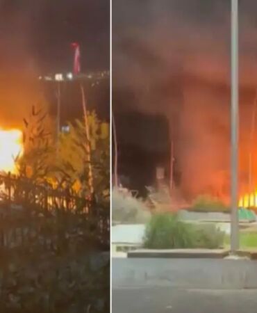 İstanbul'da çocuk parkı alev alev yandı!