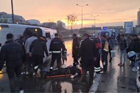 İstanbul'da havaalanı personel servisi kaza yaptı