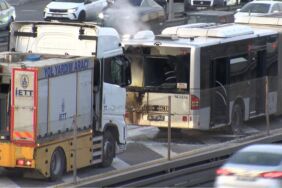 metrobüs yangın florya