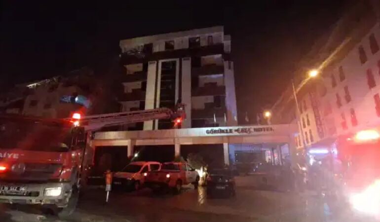 Bursa'da gece yarısı otelde korkutan yangın!