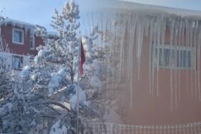 Erzurum Aşkale buz tuttu Gece eksi 33, sabah eksi 26