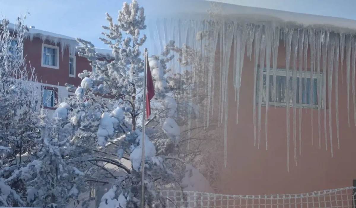 Erzurum Aşkale buz tuttu Gece eksi 33, sabah eksi 26