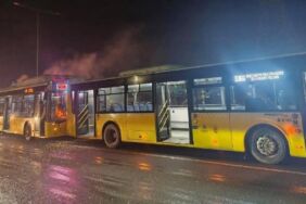 Eski Edirne Asfaltı’nda zincirleme kaza İETT otobüsleri çarpıştı