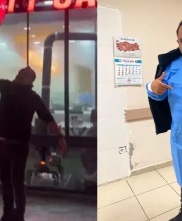 Soğuk havayı test etmek isterken kendini yaktı