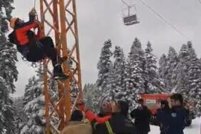 Uludağ'da telesiyej arızalandı