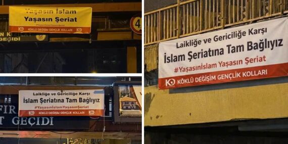 Ankara’nın birçok noktasında ‘Laikliğe karşı şeriat’ propagandası!