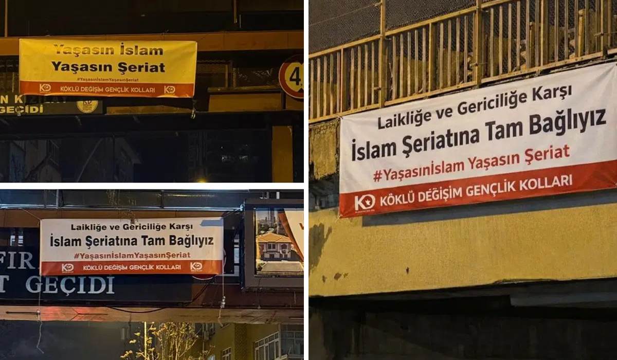 Ankara’nın birçok noktasında 'Laikliğe karşı şeriat' propagandası!