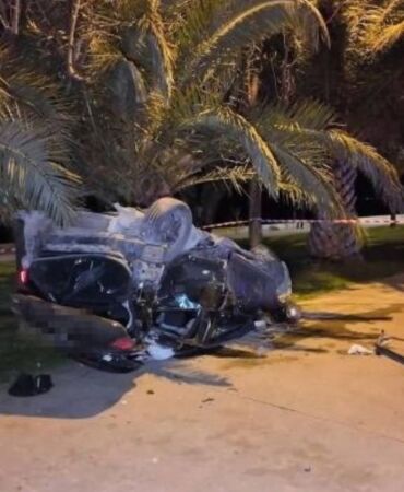 Kartal’da virajı alamayan otomobil ortalığı savaş alanına çevirdi