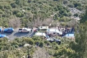 Anamur’da feci kaza İşçi servisi uçurumdan düştü1