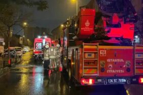 Beşiktaş'ta 4 katlı binada korkutan yangın!