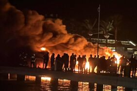 Bodrum'da 5 motoryat alev alev yandı!