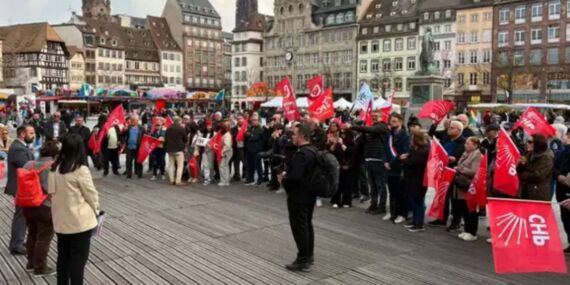 Ekrem İmamoğlu’nun tutukluluğunun birinci yılı, Fransa’da protesto edildi