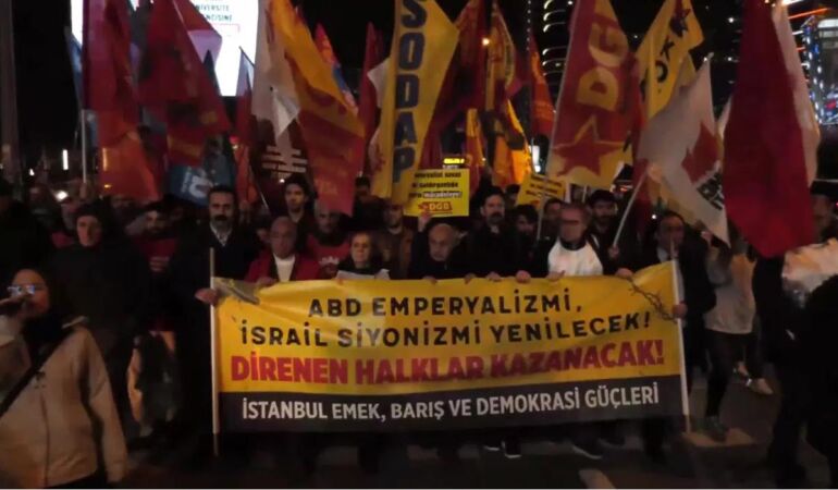 İsrail Konsolosluğu önünde protesto