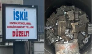 Kayyım İSKİ’yi hedef almıştı Esenyurt’ta su kanallarında kaldırım taşları bulundu