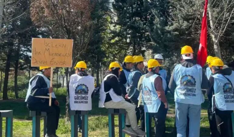 Doruk Maden işçileri 'Söke söke alacağız' diyerek 7. günde eylemi sürdürüyor