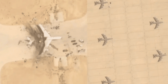 Uydu fotoğraflarıyla kanıtlandı: ABD uçağı enkazı tespit edildi